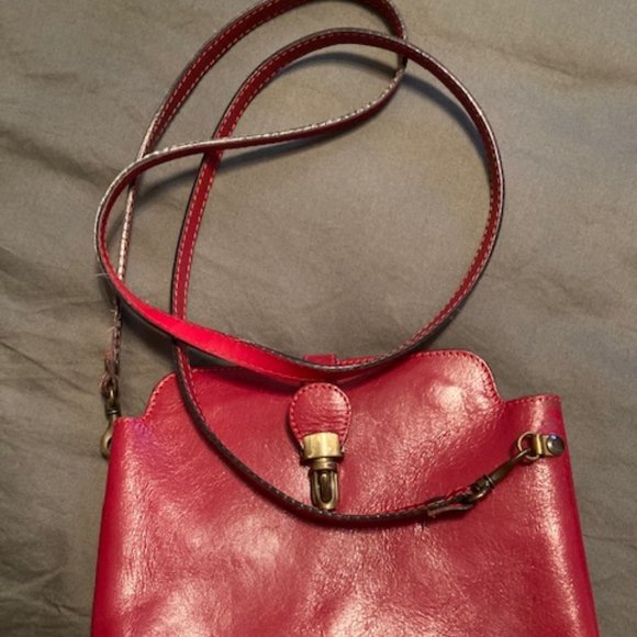 Luisa Red leather small crossbody bag - Picture 11 of 12